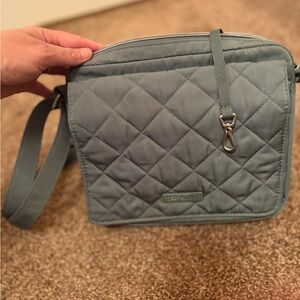 Quilted Green Crossbody Bag